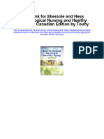 Test Bank For Ebersole and Hess Gerontological Nursing and Healthy Aging 2nd Canadian Edition by Touhy