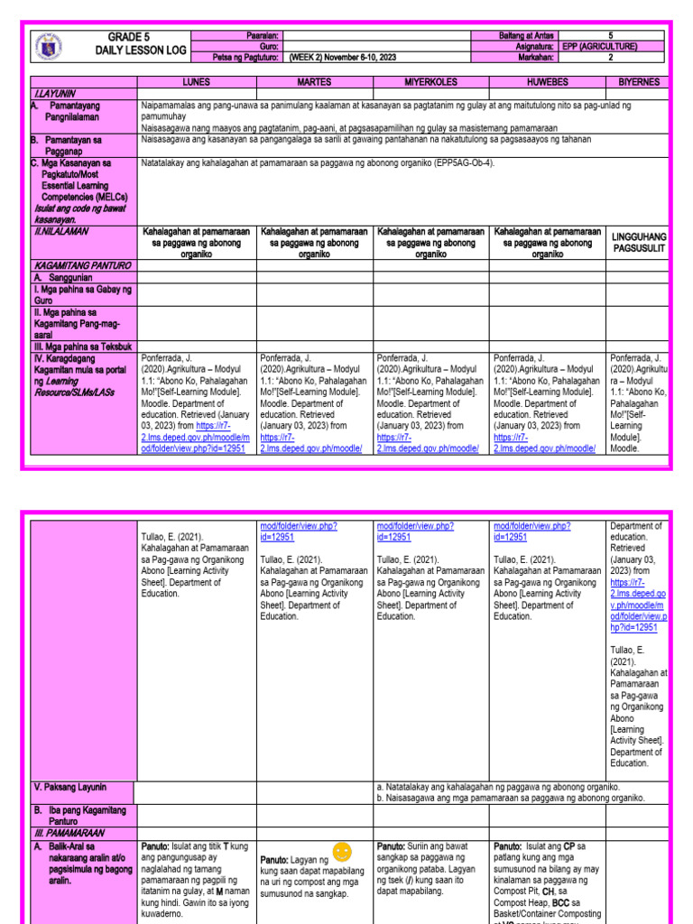 G5 DLL EPP AgricultureW2 | PDF