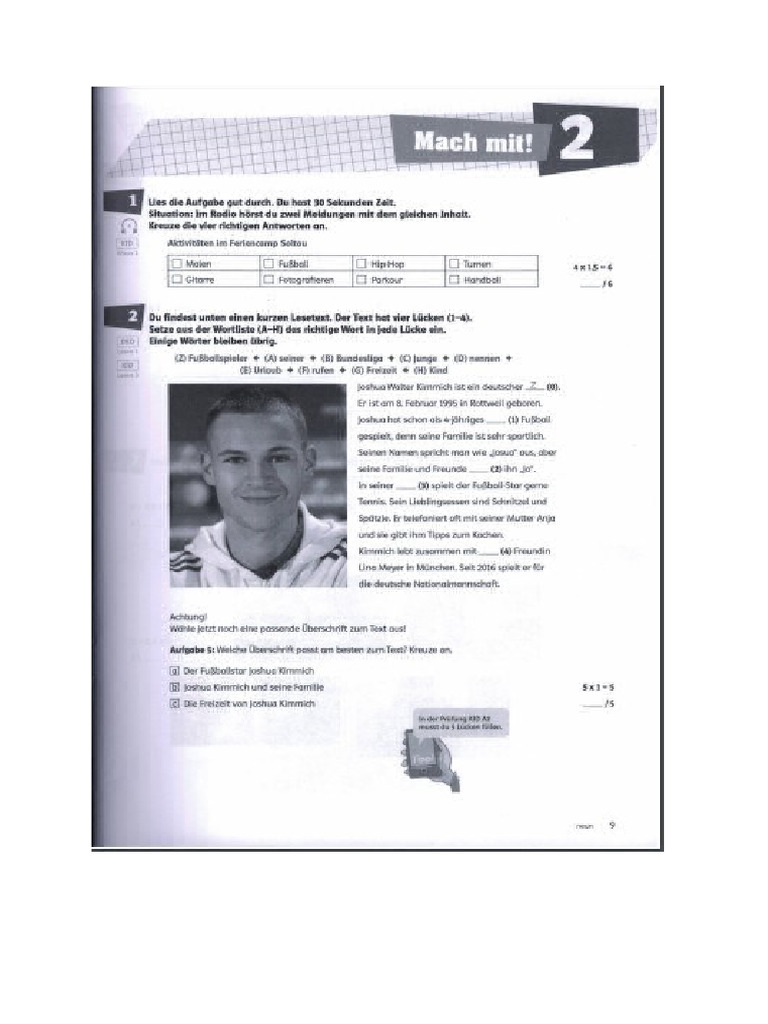 Klasse a2 test 2 pdf