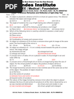 Class 10th Science Referection and Reflection of Light (Obj) Test 18 - Nov - 2023