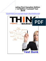 Think Marketing First Canadian Edition Canadian 1st Edition Tuckwell Test Bank