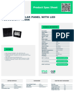Vt-60W 20W Solar Panel With Led Floodlight 4000K: Product Spec Sheet