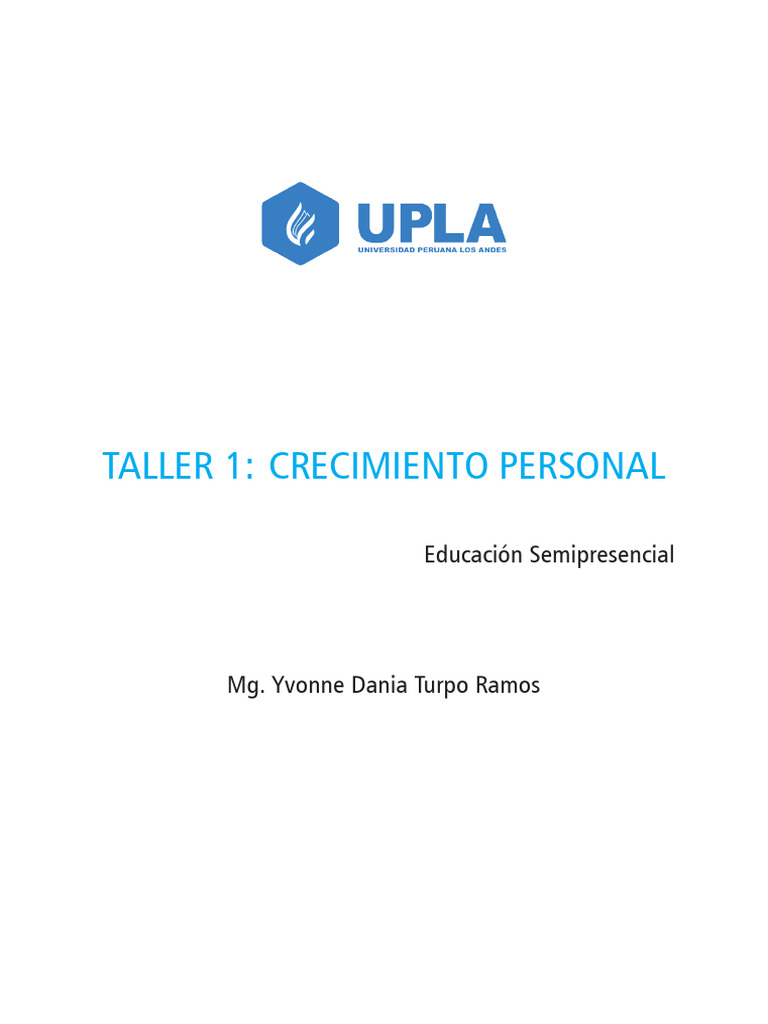 Guía de Taller: Crecimiento Personal | PDF | Desarrollo personal ...