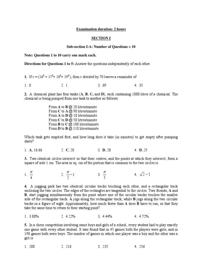 Cat Question 2005 | PDF | Deconstruction