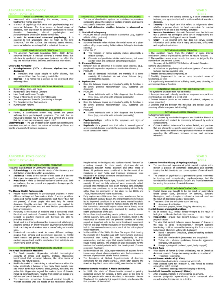 Understanding Abnormal Psychology Basics | PDF | Mental Disorder | Id
