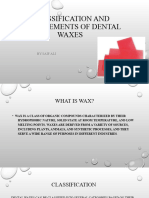 Classification and Requirements of Dental Waxes: By:Saif Ali