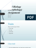 Oral Biology (Morphology) Assignment
