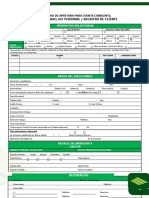 Personal / Registro de Cliente: Solicitud de Apertura para Cuenta Corriente, Caja de Ahorro, DPF