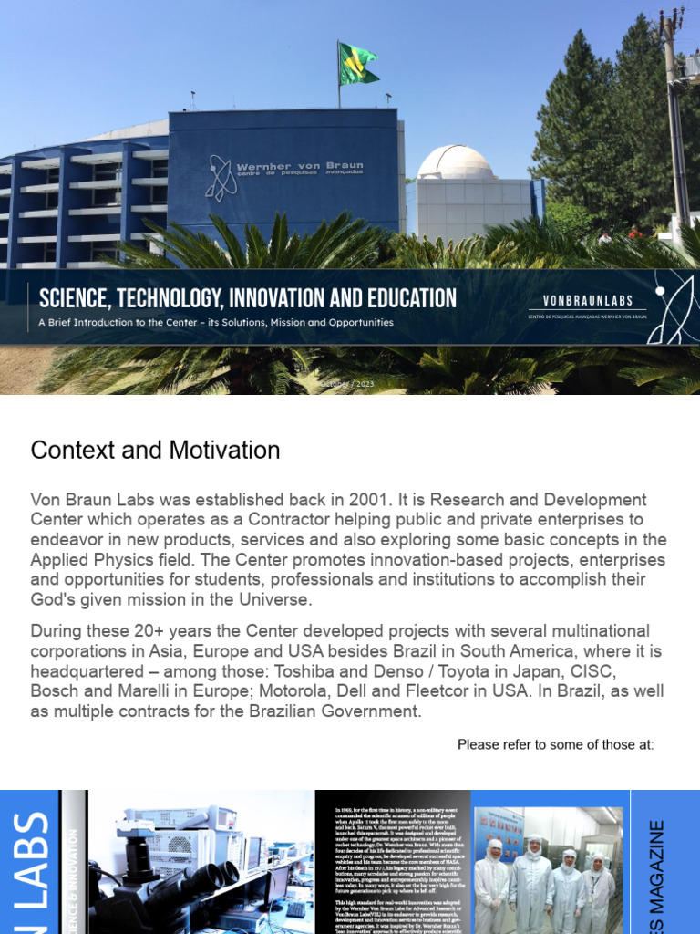 Vonbraunlabs brief intro 2023oct8th pdf radio frequency