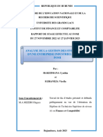 Analyse de La Gestion Des Stocks Au Sein D'une Entreprise Industrielle: Cas de Fomi