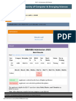 FAST - NU Admissions 2023 Results