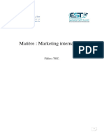 Matière: Marketing International