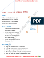 Class 7 Computer Science Hyper Text Markup Language Notes