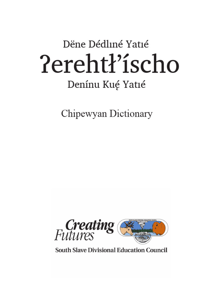 Chipewyan Dictionary PDF Word Linguistics