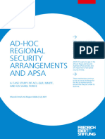 Ad-Hoc Regional Security Arrangements and Apsa: Perspective