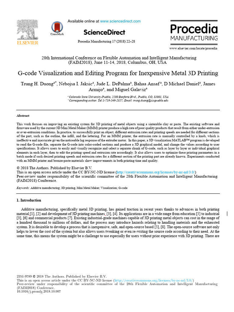 G-Code Visualization and Editing Program For Inexpensive Metal 3D ...