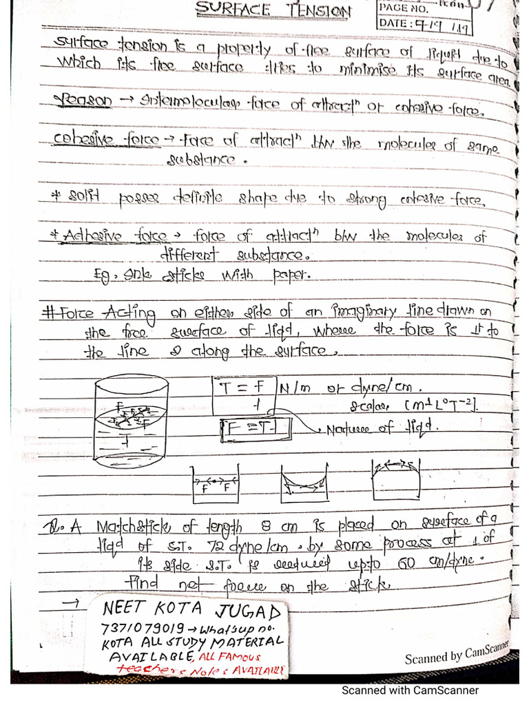 ASP Sir Surface Tension | PDF