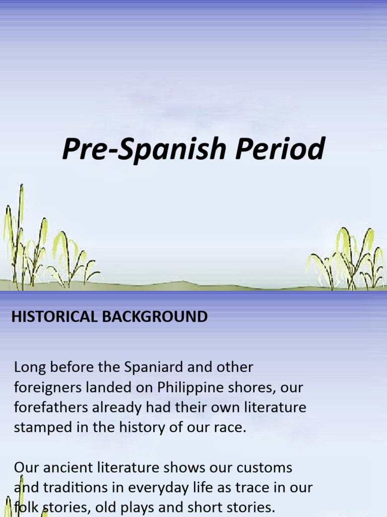 PreSpanish_Period PDF Epic Poetry Poetry