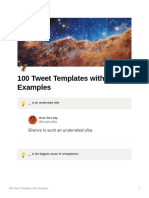 100 Tweet Templates + Examples