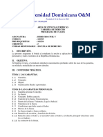 Programa Clases - Derecho Civil V