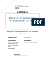 Order Confirmation From TeePublic #15182249