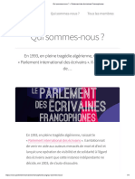 Qui Sommes-Nous - Parlement Des Écrivaines Francophones