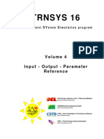 Trnsys 16: Input - Output - Parameter Reference