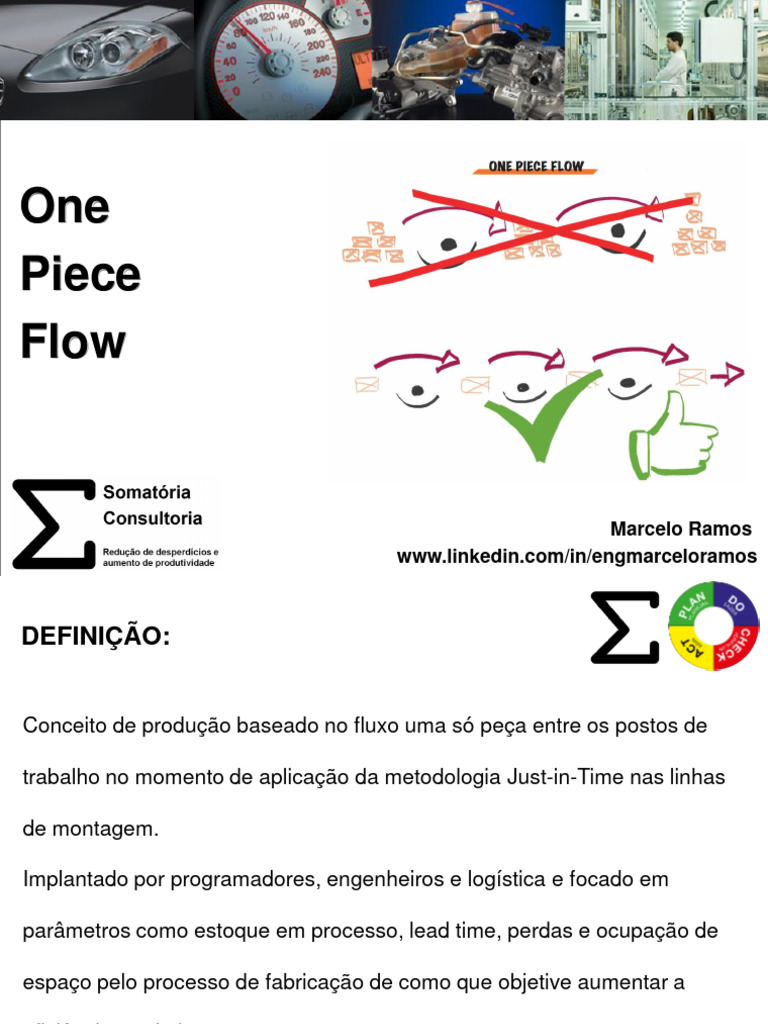 Treinamento One Piece Flow | Download grátis PDF | Tempo | Logística