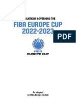 FIBA - Regulations FE Cup - 2022 2023