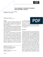 A Change in Practice From Epidural To Intrathecal Morphine For Hepato Bilio Surg