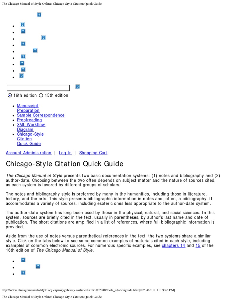 The Chicago Manual of Style Online ChicagoStyle