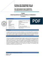 Silabo Dipot - Investigación de Delitos Contra El Patrimonio