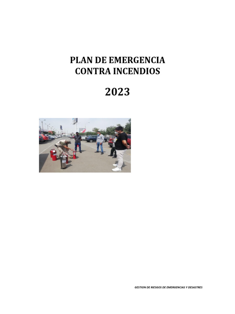 PLAN DE EMERGENCIA CONTRA INCENDIOS ITEM 167-177 | PDF | Emergencia ...