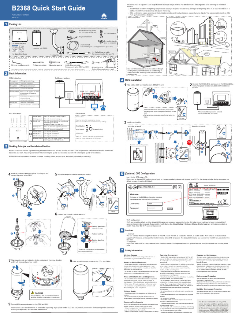 B2368 - Quick Start Guide (English) | PDF | Wi Fi | Electrical Connector