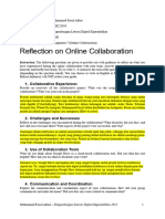Reflection On Online Collaboration