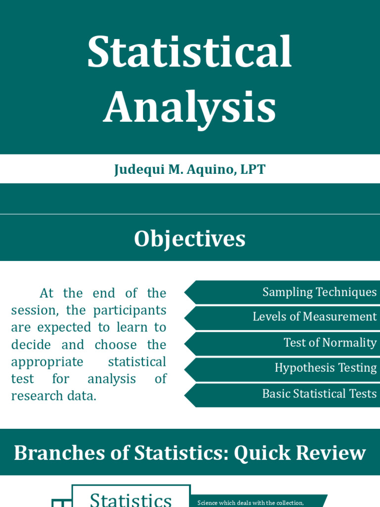 Statistical Analysis Notes | PDF | Level Of Measurement | Statistics