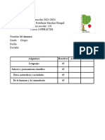 3° Examen Primer Trimestre Primaria Isaac Neewton