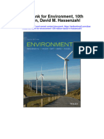 Test Bank For Environment 10th Edition David M Hassenzahl