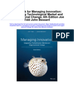 Test Bank For Managing Innovation Integrating Technological Market and Organizational Change 6th Edition Joe Tidd John Bessant