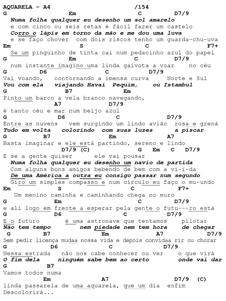 Letras de Músicas Brasileiras Clássicas | PDF