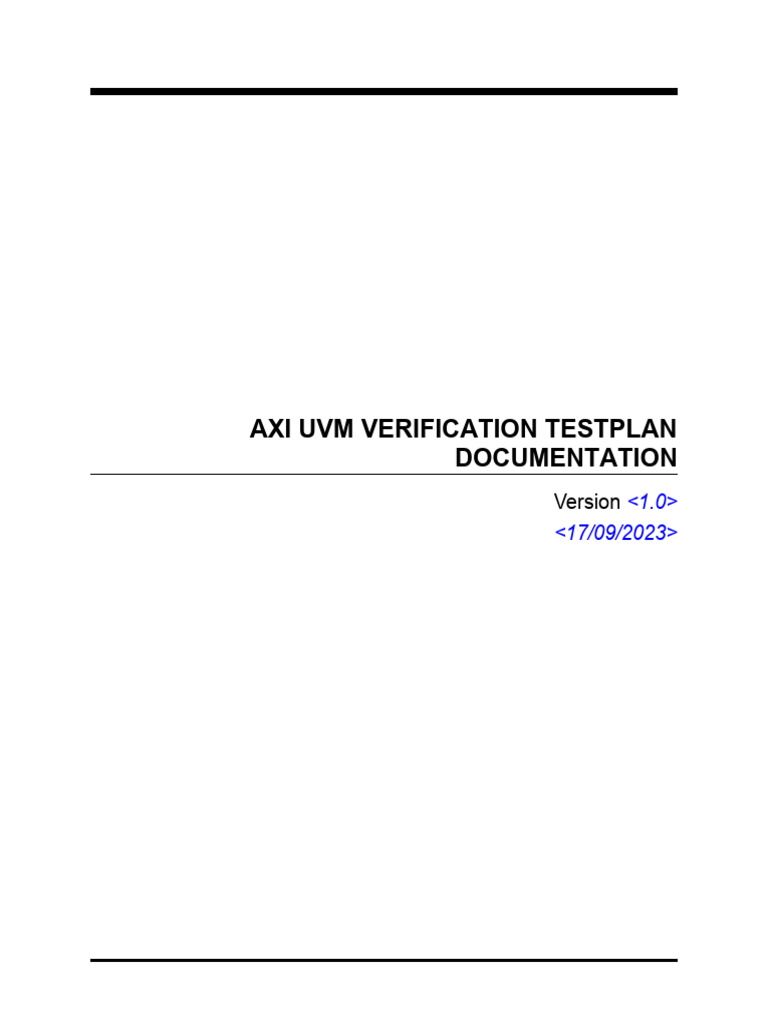 Sample testplan axi driver pdf version control systems engineering