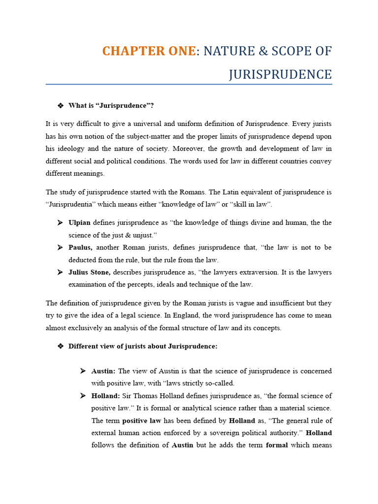 Nature and Scope of Jurisprudence | PDF | Jurisprudence | Science