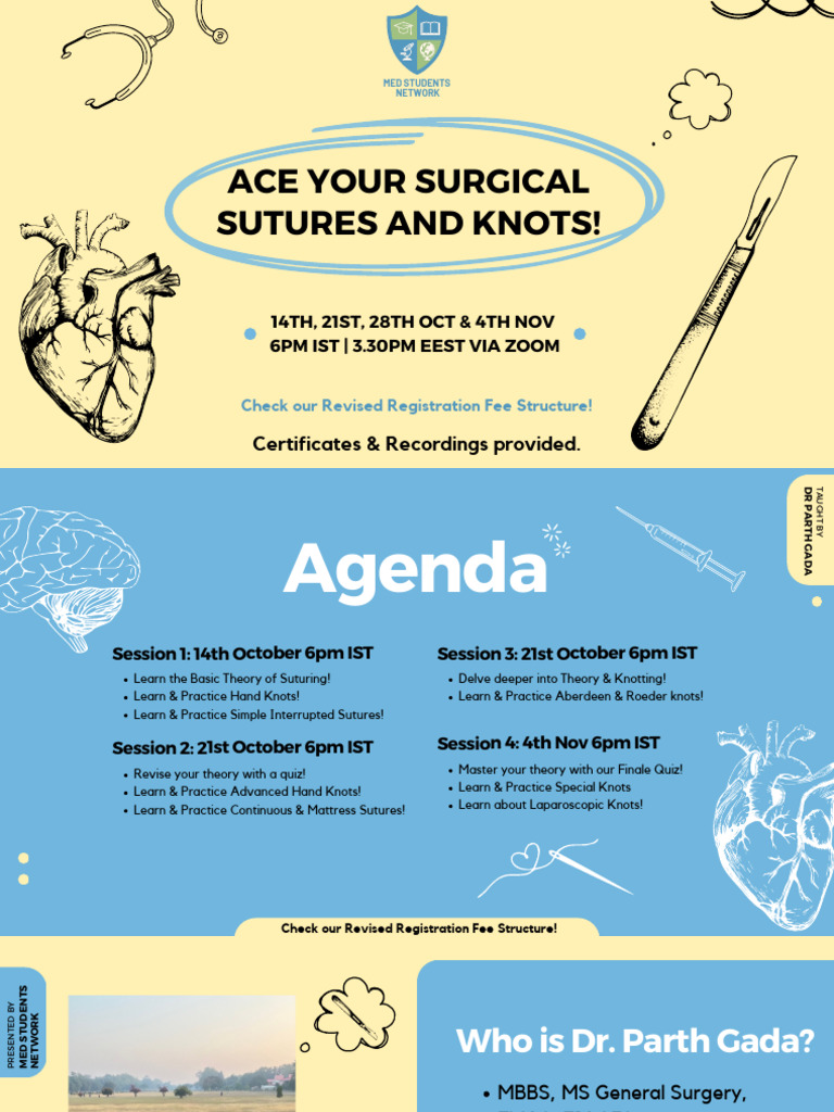 Surgical Suture Course by MSN | PDF | Medical School | Medicine