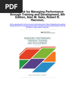 Test Bank For Managing Performance Through Training and Development 8th Edition Alan M Saks Robert R Haccoun