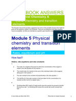 Chemistry OCR Physical Transition Elements Workbook Answers