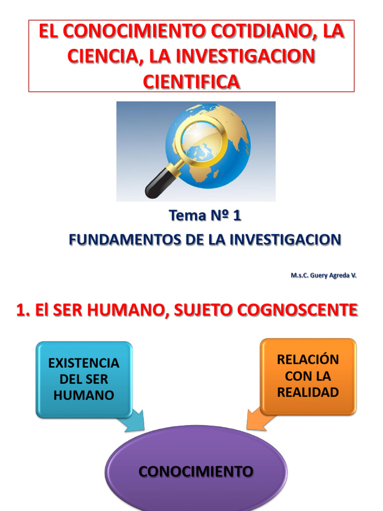 Tema 1 El Conocimiento Cotidiano, La Ciencia, | PDF | Conocimiento ...