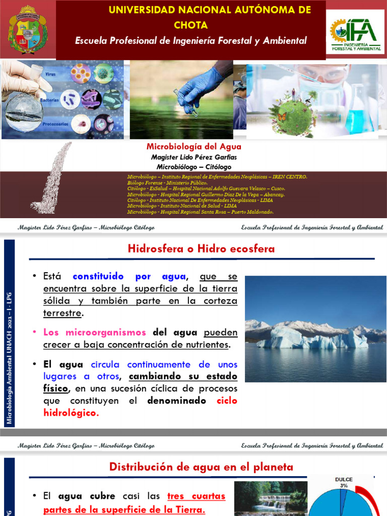 Microbiología Del H2O | PDF | Agua | Ciencias de la Tierra