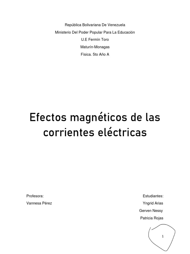 Efectos Magneticos de Las Corrientes Electricas | PDF | Campo magnético
