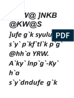 L@W@) NKB @KW@S:) Ufe G'K Syulur S'y' P'KF'TL'K P'G' @hh'a YRW. A'ky' Lnp'g'-Ky' H'a S'y'dndufe G'K