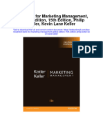 Test Bank For Marketing Management Global Edition 15th Edition Philip Kotler Kevin Lane Keller